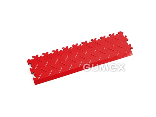 Anlaufkante FORTELOCK 2015, 7mm, 510x140mm, 92°ShA, Diamant-Dessin, PVC, hellrot, 